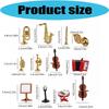 Life Like Doll House Furniture Accessories Miniature Saxophone And Accordion Drum Instrument Model Figure Scene Props