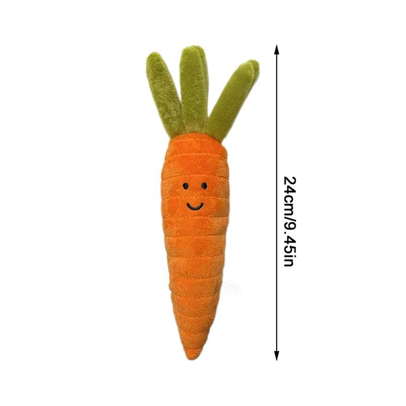 Fun Carrot Plush Toy Keychain Cartoon Vegetable Soft Stuffed Doll Pendant Car Key Ring Backpack Bag Decor Kid Gift