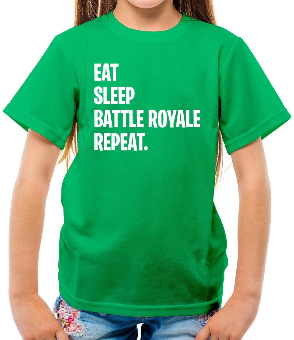 Eat Sleep Battle Royale Repeat - Kids T-Shirt - Gamer Game Gaming PC 110