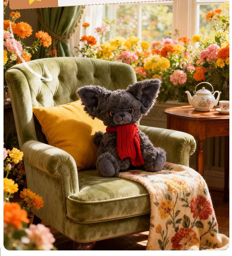 Adorable Black Cat Plush Toy – Palm-Sized Children's Companion & New Year Gift