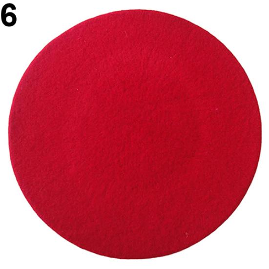 Damen Klassischer Wollfilz Warm Französische Baskenmütze Mütze Einzelfarbe Süße Mini-Kappe