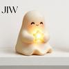 Halloween Party Atmosphere Light Cute Up Ghost Decoration, Small Statue Night Light, Indoor Tabletop Resin Table Decoration for Indoor, Kitchen Tiered