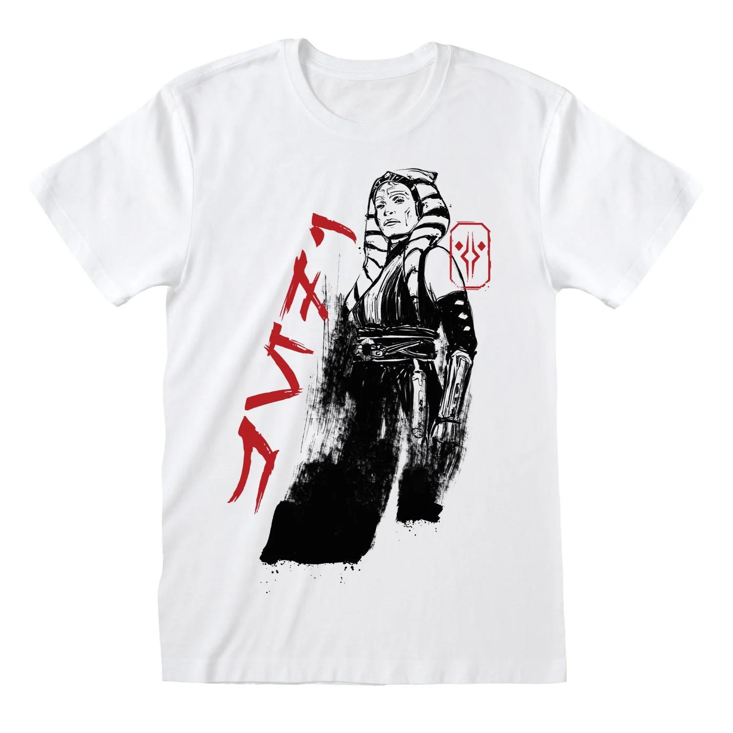 Star Wars Ahsoka Ink Text T-Shirt XXXXL
