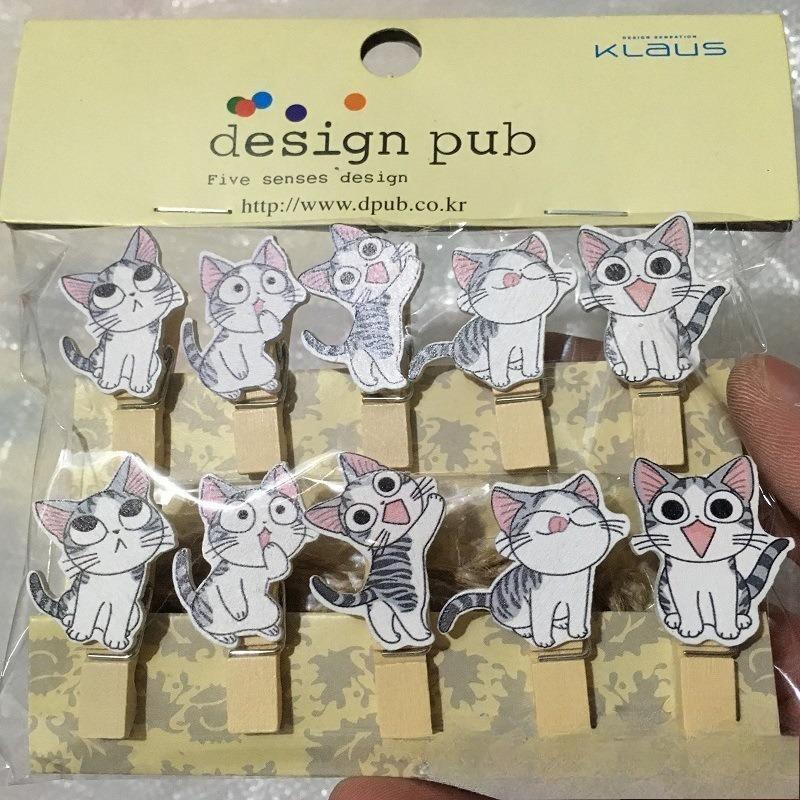 Cartoon Weihnachten Süßigkeiten Hängende Fotos Tee Versiegelt Zuhause Blumenladen Karte Kleiner Clip 10pcs(one set)