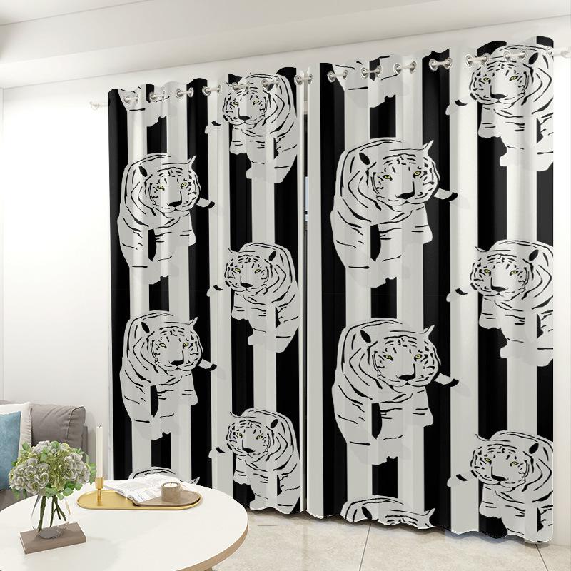 Cartoon Curtain Cloth Bedroom Living Room Balcony Blackout Curtain Office Hotel Insulation Curtain