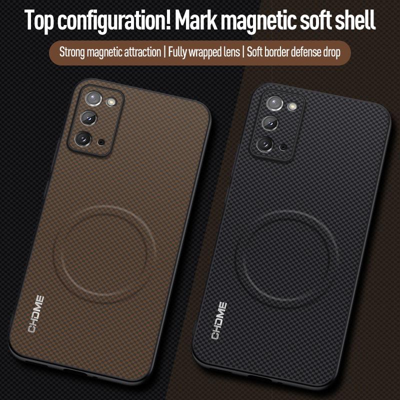 Custodia per Samsung Galaxy Note 20 Lusso Supporto Magnetico per Auto Custodia per Telefono per Samsung Note20 5G TPU Silicone Cover Posteriore Antiurto