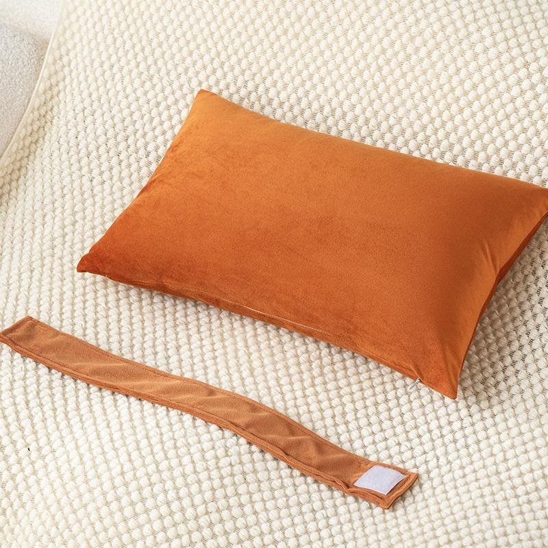 Velvet Bow Pillow Soft Plush Cushion Cover Home Decor Solid Color Pillow Covers Living Room Bedroom Tatami Decorative Pillowcase