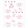 Rose Gold Letter Foil Temporary Tattoos for Shower and Party, Rose Gold