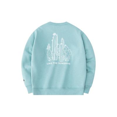 Anta Life Series Printed Letter Crew Neck Sweatshirt Unisex Sweatshirt Soft-Mist-Blue 172428706-2