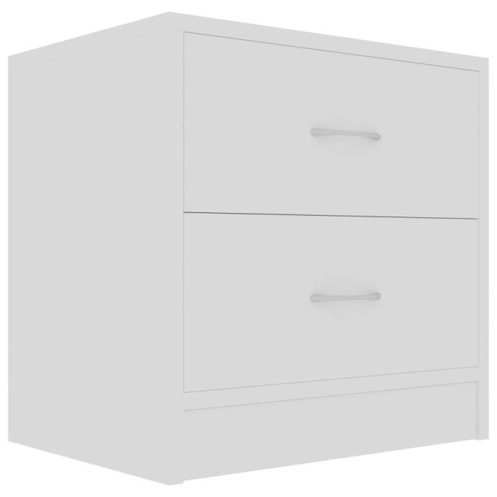 VidaXL Tables de chevet 2 pcs Blanc 40 x 30 x 40 cm Aggloméré