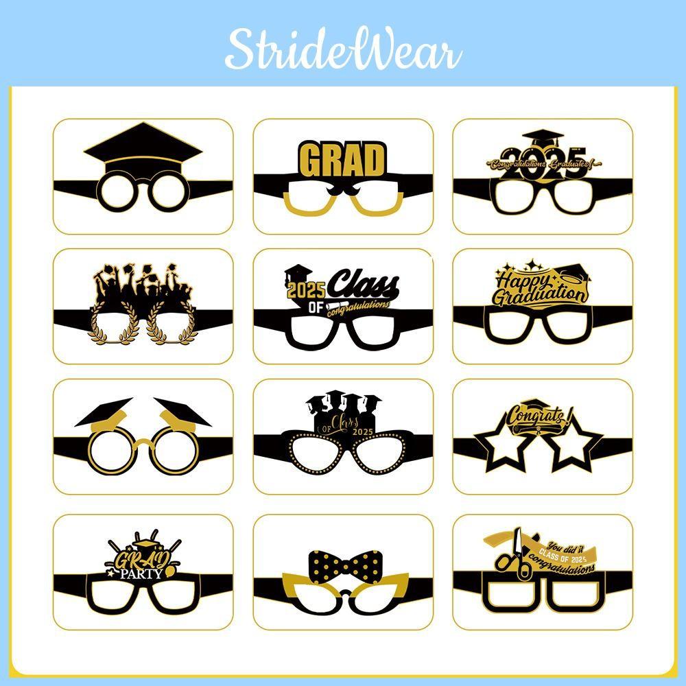 Season Graduation Theme Paper Glasses Event Decorations Photo Props Festive For