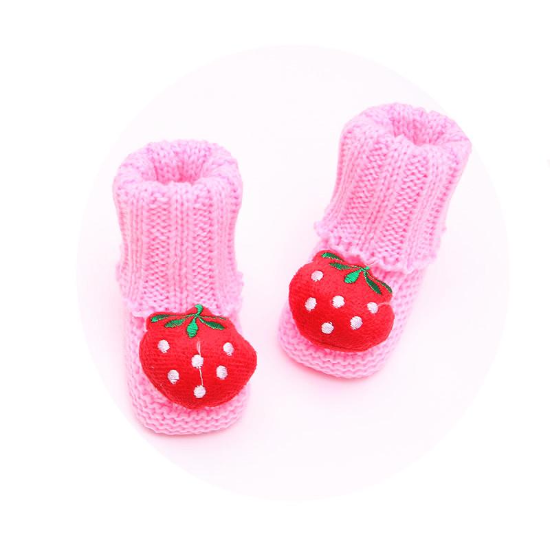 Scarpine da Bambino in Lana Lavorate a Maglia a Mano per Primavera e Autunno (0-6 mesi)