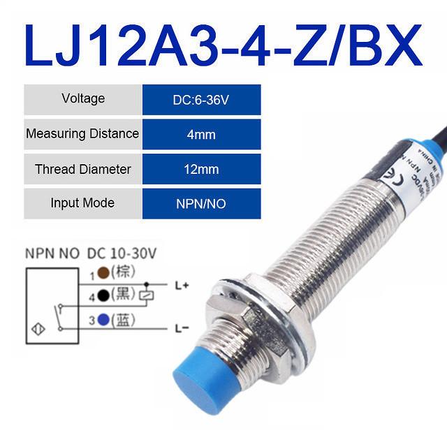 

LJ12A3-4-Z/BX LJ12A3-4-Z/BY Proximity Switch Inductive Proximity Sensor Detection Switch NPN/PNP DC 6-36V Approach Sensor 12mm 1PCS