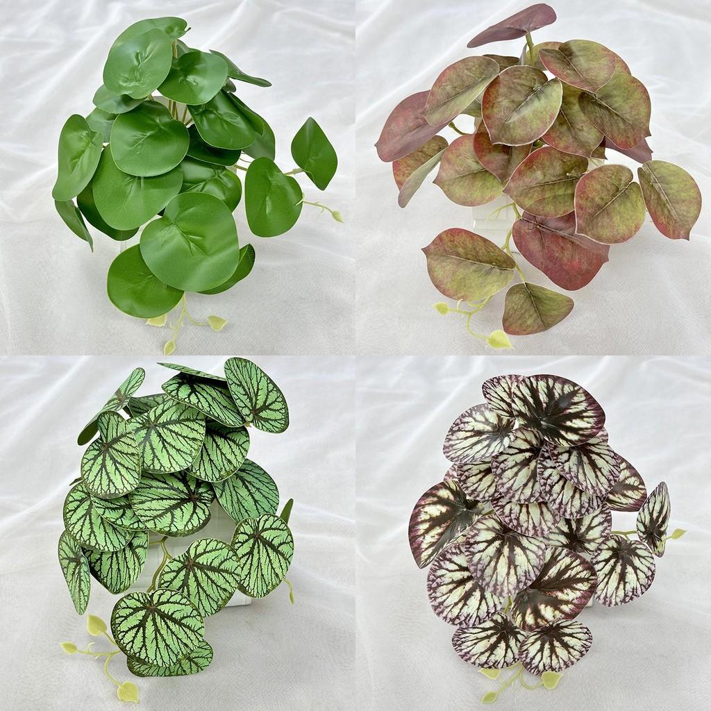 Faux Green Plants With Colocasia Leaves For Home Staging And Photo Props