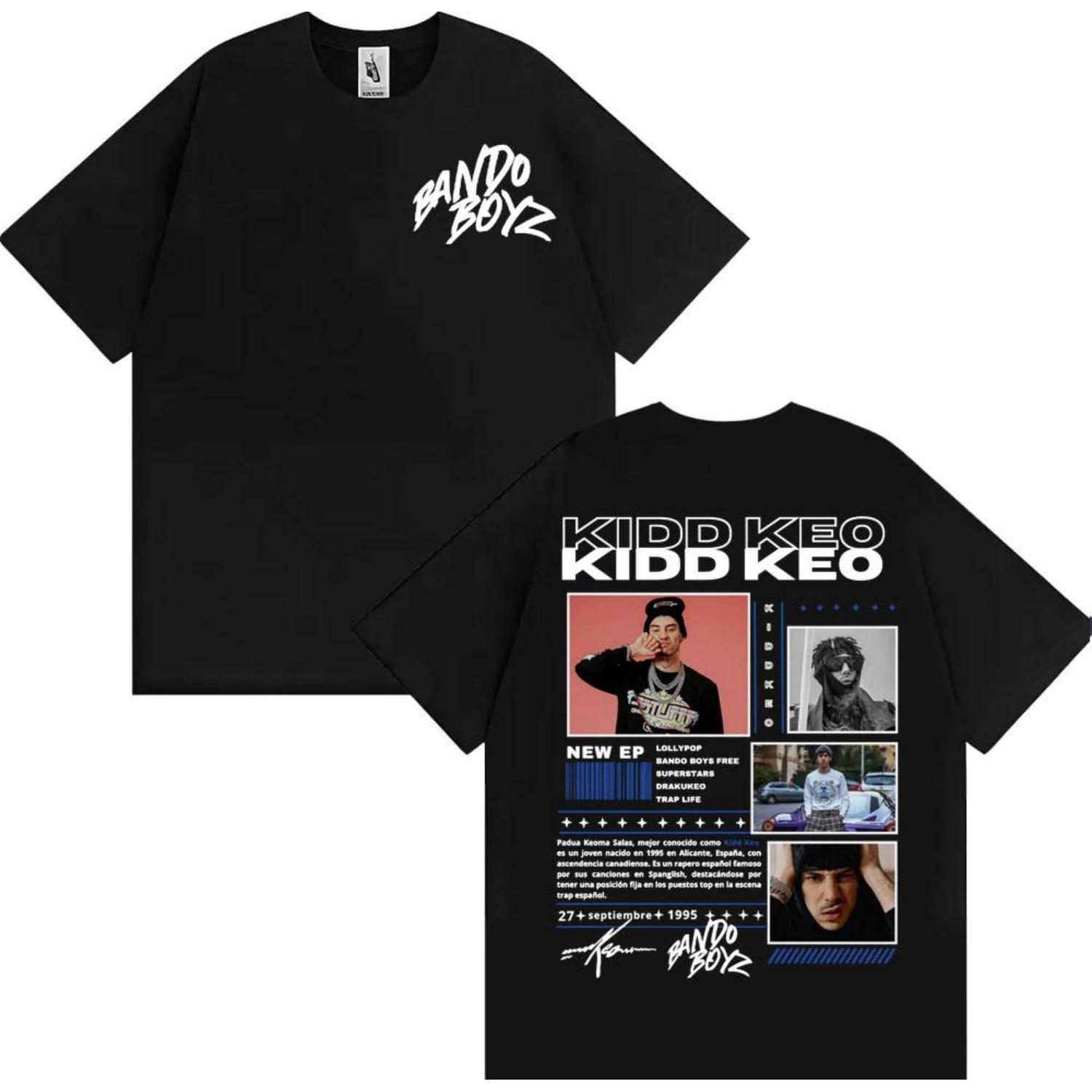 

Rapper Kidd Keo Bando Boyz Tour 2025 Graphic T-shirts Men s Clothing Fashion High Street T Shirt Oversized Short Sleeve T-shirt XXXXXL чорний