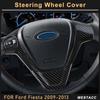 ABS Chrome Car Steering Wheel Cover Decoration Sticker Trim for Ford Fiesta MK7 2009 2010 2011 2012 2013 2014