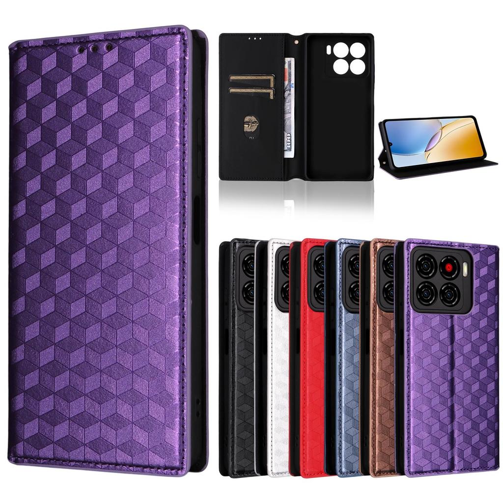 Flip Cover für ZTE Blade A56 PU-Leder Ganzkörperschutz [RFID-Blockierung] Handyhüllen Brieftaschenkoffer