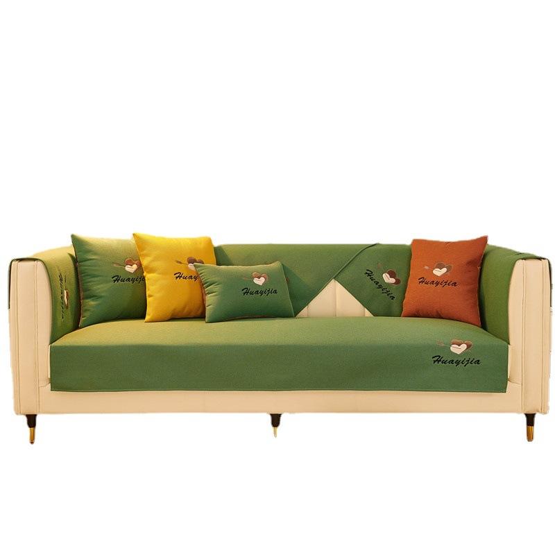 Четыре сезона однотонная ткань с вышивкой Love диванная подушка современный простой чехол — фото 7