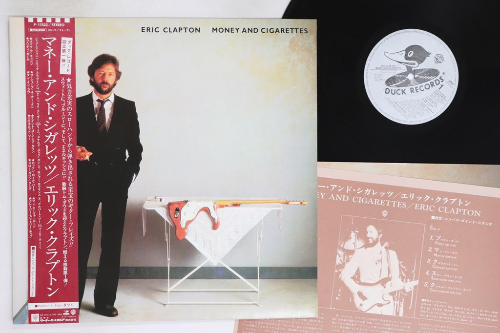 LP Record ERIC CLAPTON - Money & Cigarettes P11322 DUCK 1983 Japan Obi Rock Used