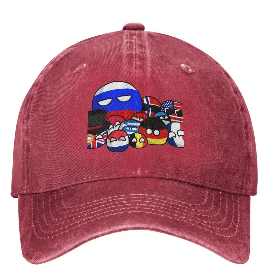 CountryBalls Džínová Baseballová Čepice Venkovní Sport Hip Hop Táta Klobouky Jaro Ženy Unisex yk Retro Ochrana proti Slunci Snapback Čepice