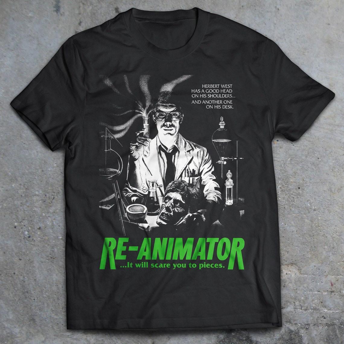 

Re-Animator 1985 Horror Movie T-Shirt Mens Womens Tees Top, 80 s Horror Shirt, Lost Boys, Unisex tee 3XL