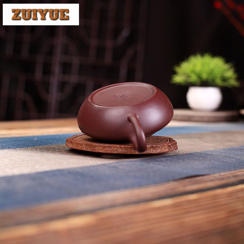150ml Traditional Yixing Purple Clay Teapots Handmade Flat Chen Pot Raw Ore Purple Zhu Mud Kettle With Filter Zisha Tea Set Gift