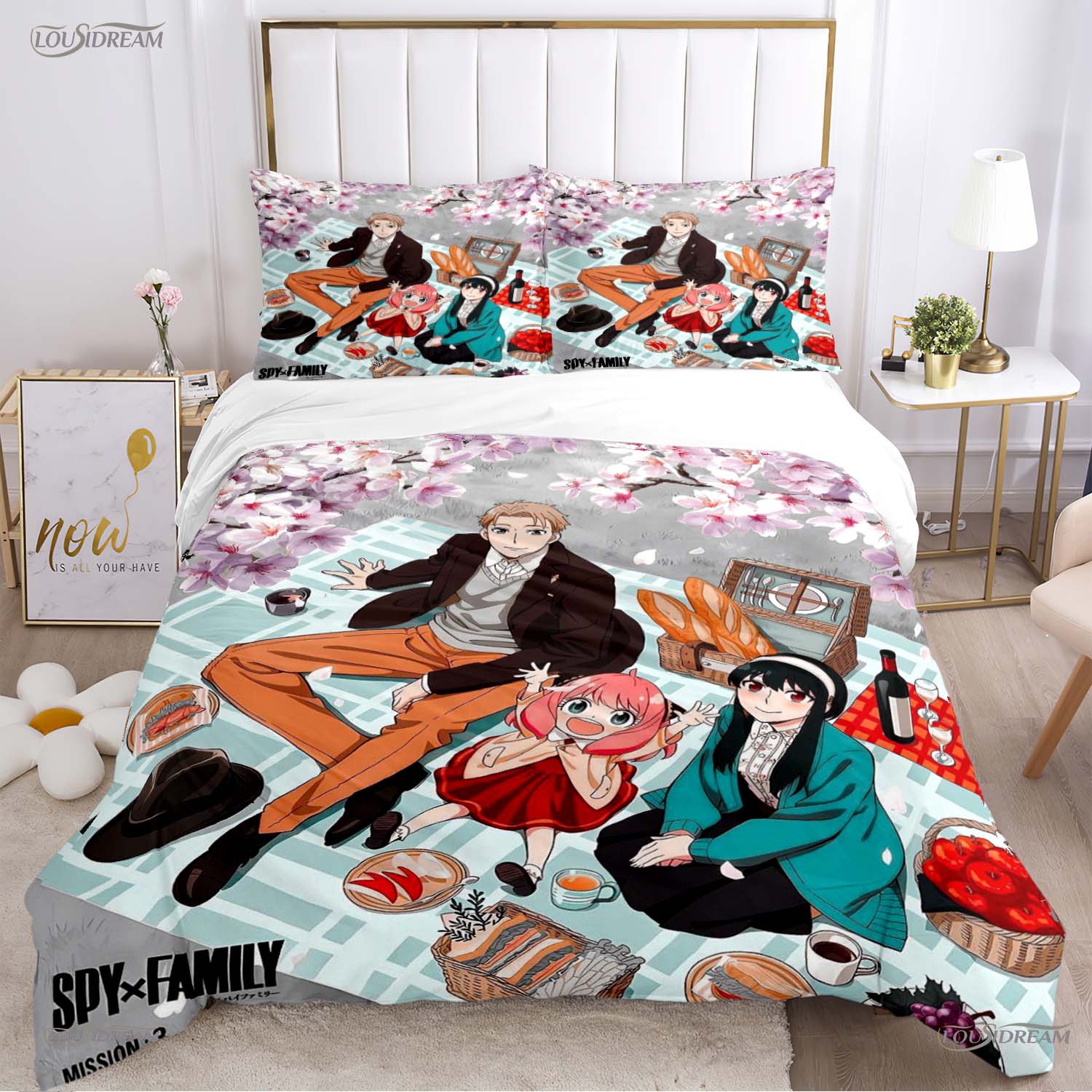 

Spy X Family Cartoon Cute All Season Duvet Cover Comforter Bedding Set Soft Quilt Cover And Pillowcases Single/Double/Queen/King EU Single(135*200cm)3pcs
