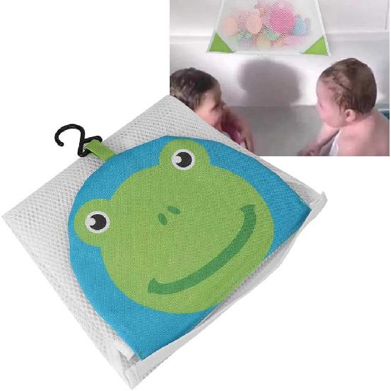 Weiyirot Bath Tub Toy Holder Basket, Mesh Bathroom Toys Mesh Toys Storage Net, Holder Basket Organizer Durable Storage Bag for Organizering Bathroom