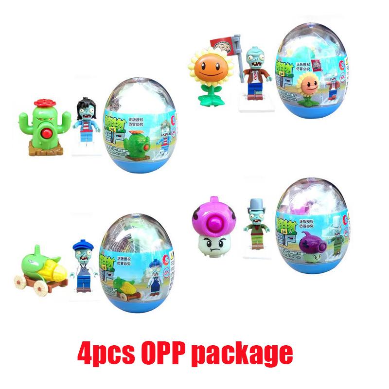 

Plants vs. Zombies 4styles building blocks Surprise Toy Capsule Assembly Animation Model Figure Doll Child Birthday Toys Gifts