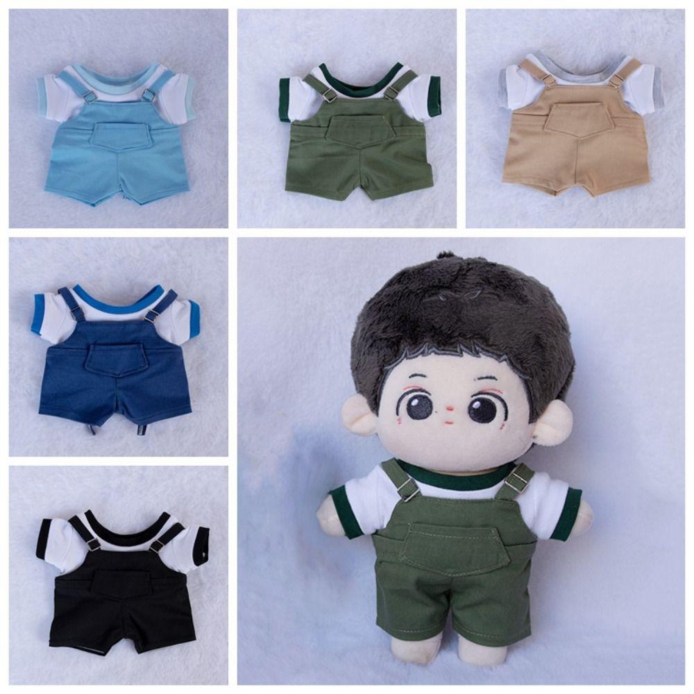 

Штаны на бретельках Idol Dolls Одежда Футболка Комплект Кукольная одежда Наряд 20 см Хлопковая кукла style 2 brown