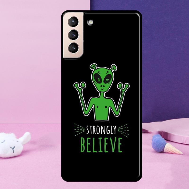 Alien Martian UFO Phone Case For Samsung Galaxy S25 S24 Ultra S9 S10 S20 S21 S22 Plus S23 FE S24 FE Cover