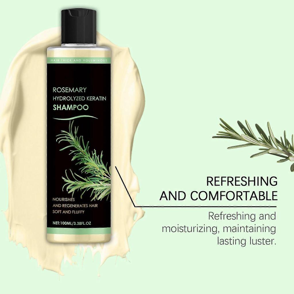 Amz Shampoo al Rosmarino È Uno Shampoo Detergente Quotidiano per il Cuoio Capelluto, Idratante per i Capelli, Nutriente per la Lucentezza Naturale, la Morbidezza e l'Idratazione