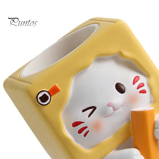 Small Resin Flowerpot Holding Pen Cat Planter Pot, Shaped Flowerpot, Indoor Succulents Plants Container for Home Office Balcony Animal Plant Pot