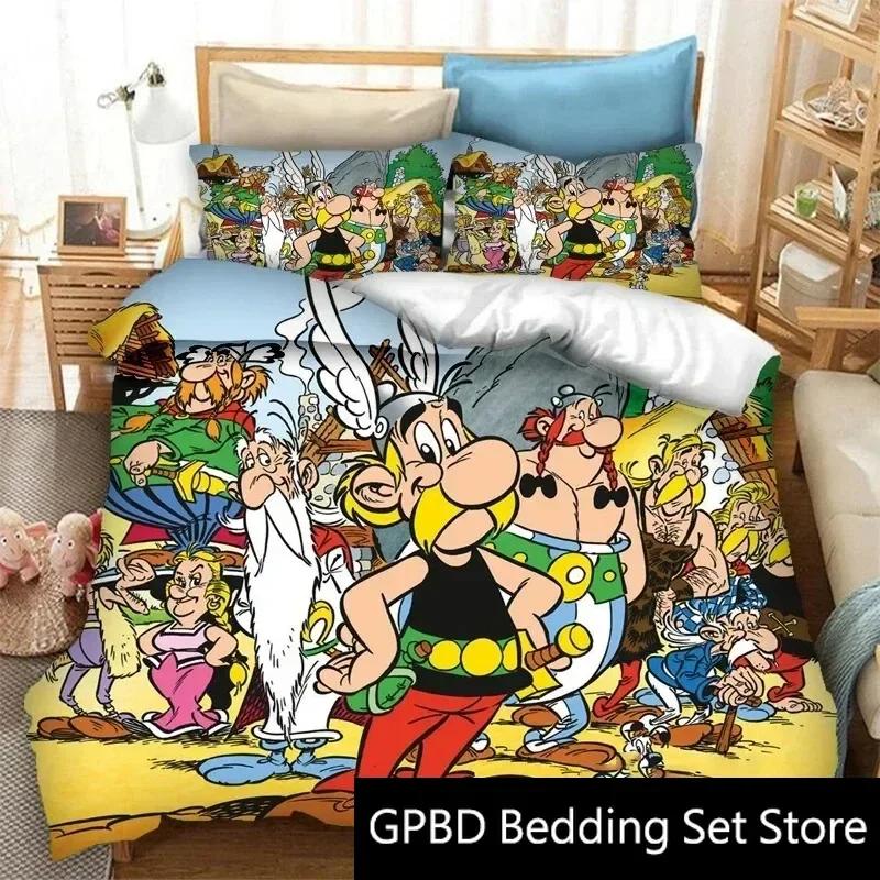 

3D Принт Астерикс Мультфильм Обеликс Постельное Белье Двуспальный Полуторный Кинг Пододеяльник Одеяло Наволочка Мальчики Девочки Взрослые Спальня 70x133cm