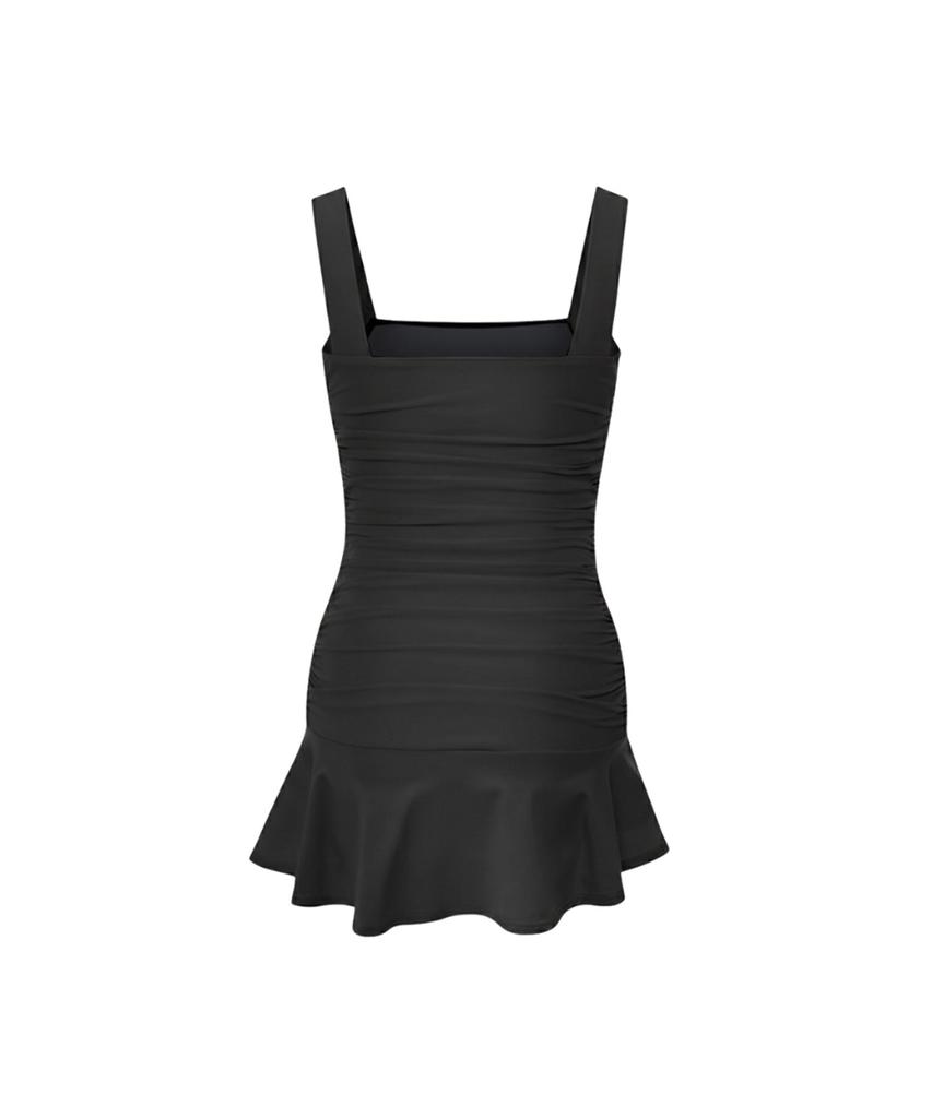 VIKINI VENDER Reverie Shirred Skirt Monokini - Charcoal