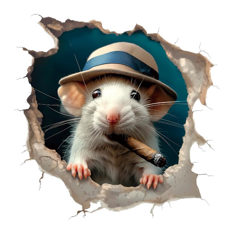 

Funny 3D Stickers Mouse Hole Kawaii Toilet Stickers Waterproof Bathroom Toilet Lid Vinyl Decals Self-adhesive Home Decoration (as the picture,12X12CM)