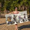 Music Band G-gorillaz Beach Towel Colorful Bath Towels for Girl Microfiber Quick Dry Custom Sand Free Beach Yoga Spa Gym Pool