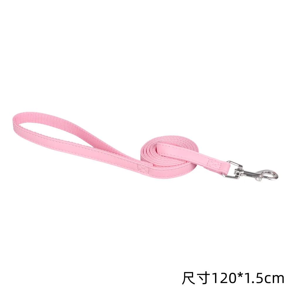 Small Dog Leash Soft Suede Leather Dog Leashes For Chihuahua Yorkishire Pug Small Dogs Cats Walking Leash Pink