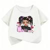 Streetwear Hip Hop Sweet Love Girl T-Shirt Printed Girls' Summer T Shirt Clothes Short Sleeve Tops Cute Girls Clothing