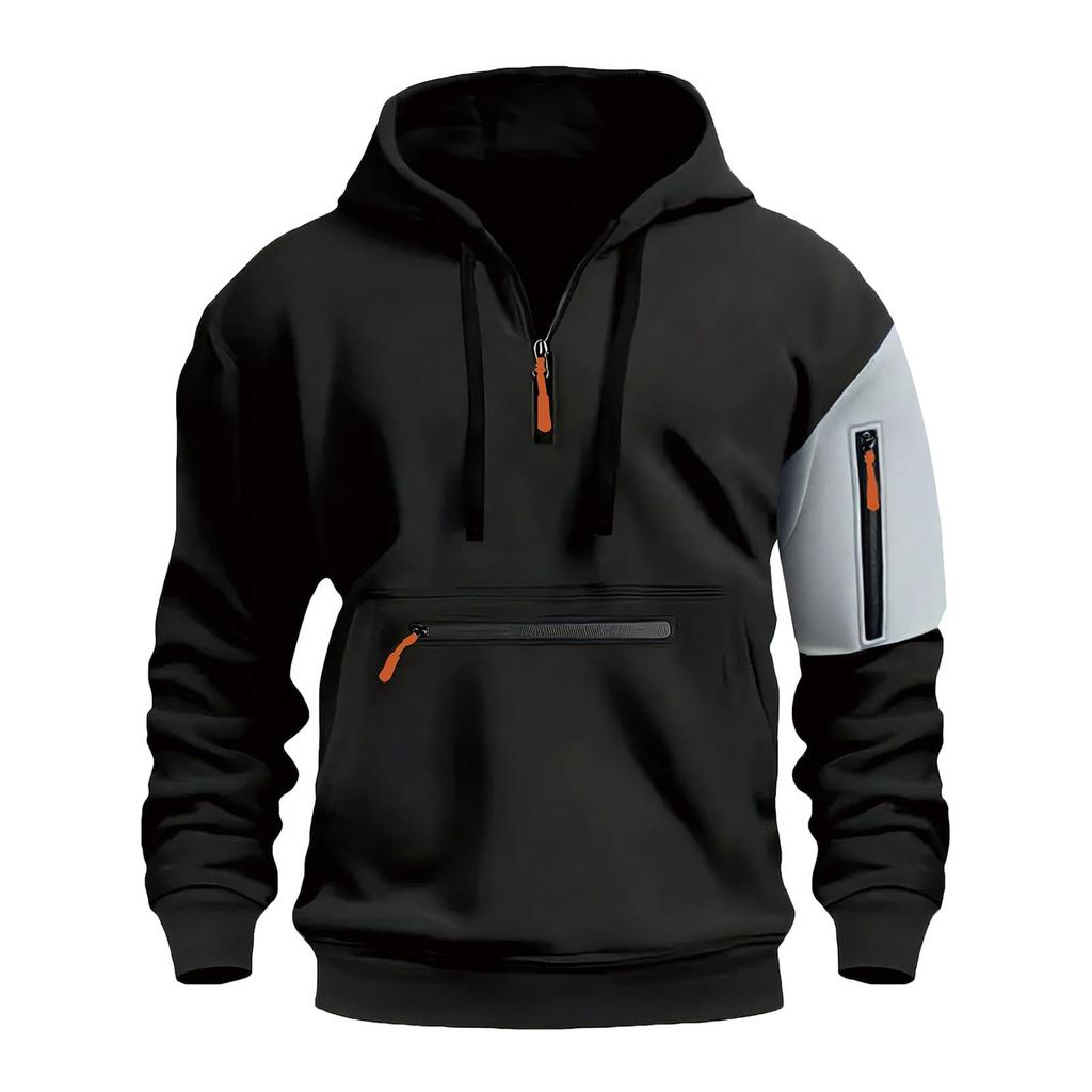 Men's Leisure Hooded Sweatshirt Solid Hoodie Streetwear Men's Clothing Warm Long Sleeve
