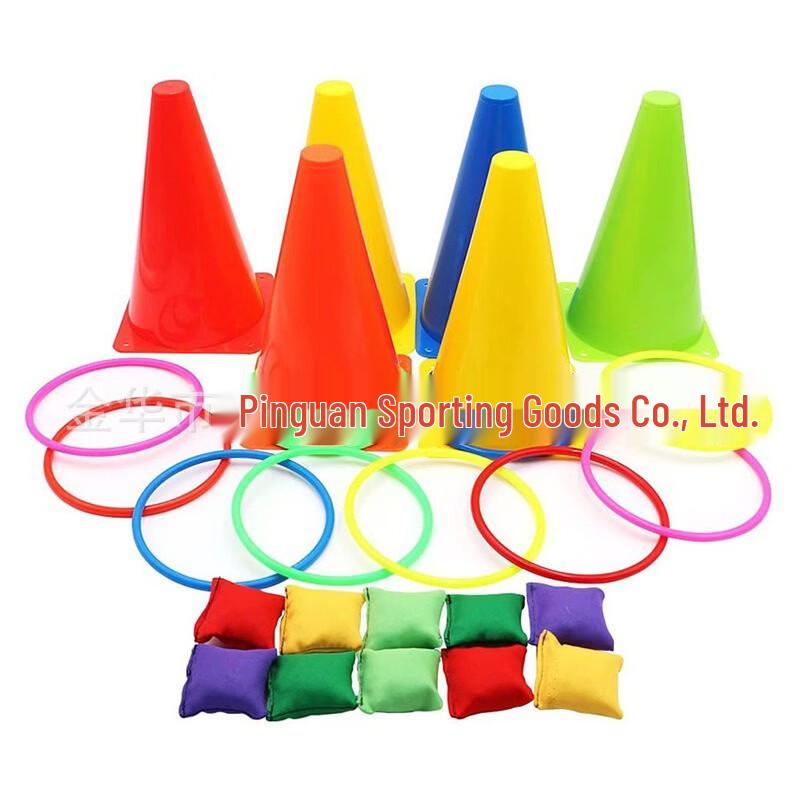 Sensory Training Ring Toss Set with Bucket and Sandbags
