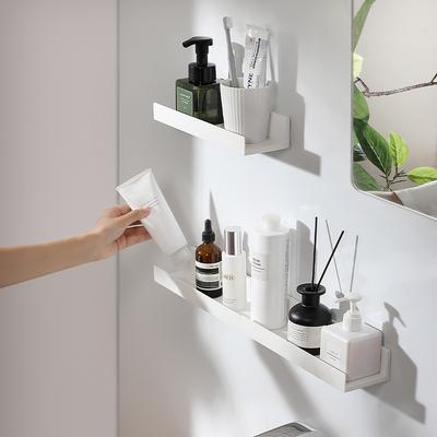 Scaffale portaoggetti, Lavabo da bagno, Scaffale da bagno da parete senza foratura, Semplice scaffale portaoggetti per articoli da toeletta e aromaterapia