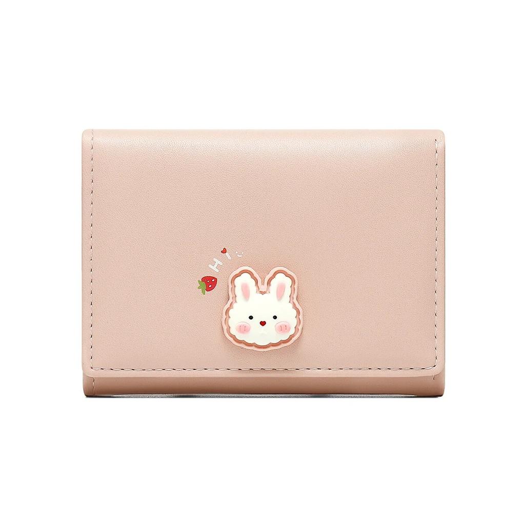 Dívčí peněženky na mince Roztomilé králičí peněženky pro ženy Malý zip Dívčí pouzdro na kreditní karty pro dospívající Kožená peněženka na mince Dámská peněženka