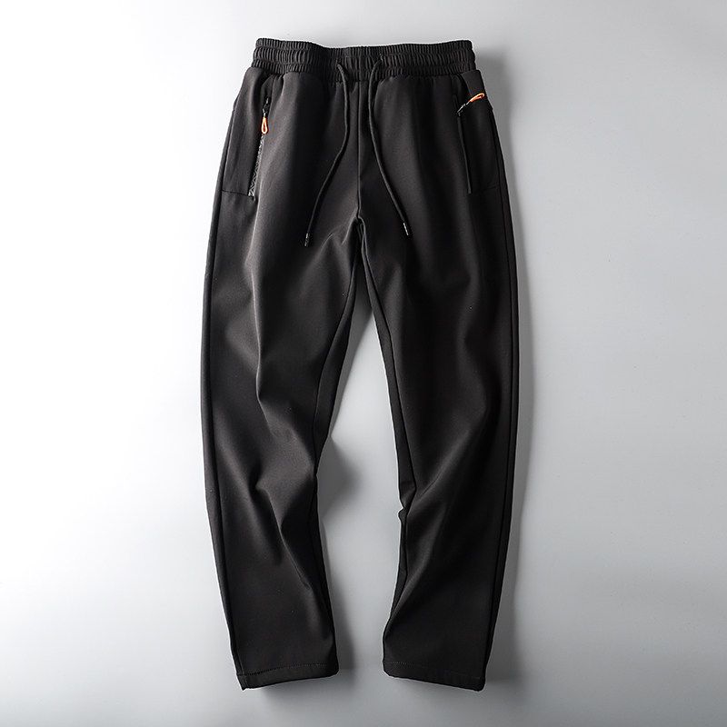 Men s Winter Outdoors Windproof Fleece Pants Black 5XL