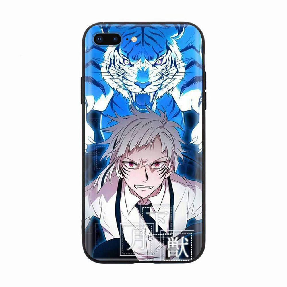 Black Case for Xiaomi Redmi 13C Note 9 iPhone XR 7 8 14 15 11 12 13 X XS Pro Max Samsung A25 S23 S24 FE Ultra Plus Bungo Stray Dogs