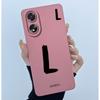 Case For Oppo A18 A38 A58 A78 4G Cover Camera Protection Cute Letter Liquid Silicone Soft Back Covers For Oppo A 38 A 18 Housing