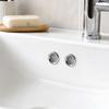 Stainless Bathroom Sink Overflow Cover (2 Pack) Decorative Overflow Plate