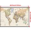 84.1*118.9cm Póster de Mapa Mundial Grande para Pared Estilo Retro Vintage Mapa Político para Decoración de Hogar Oficina Escuela Herramientas de Viaje Mapa del Mundo