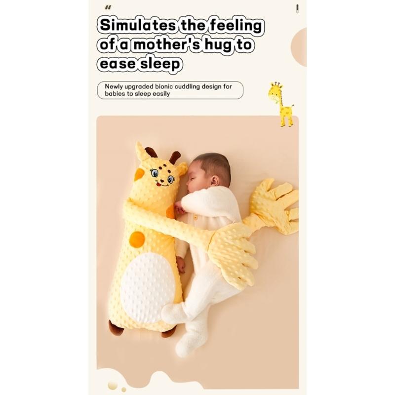 Infant Sleeping Comforter Soft & Breathable Cartoon Pacify Hand Soother with Automatic Beating for Better Sleep Quality