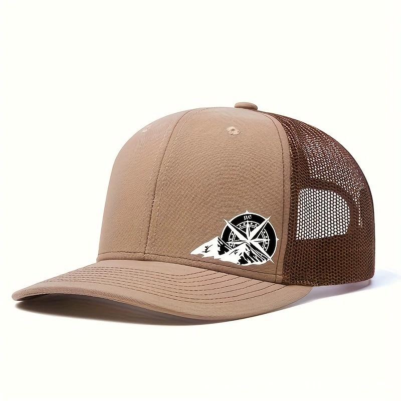 Unisex Compass Mountain Embroidery Hip-hop Hats Spring Autumn Outdoor Adjustable Casual Baseball Caps Sunscreen Hat